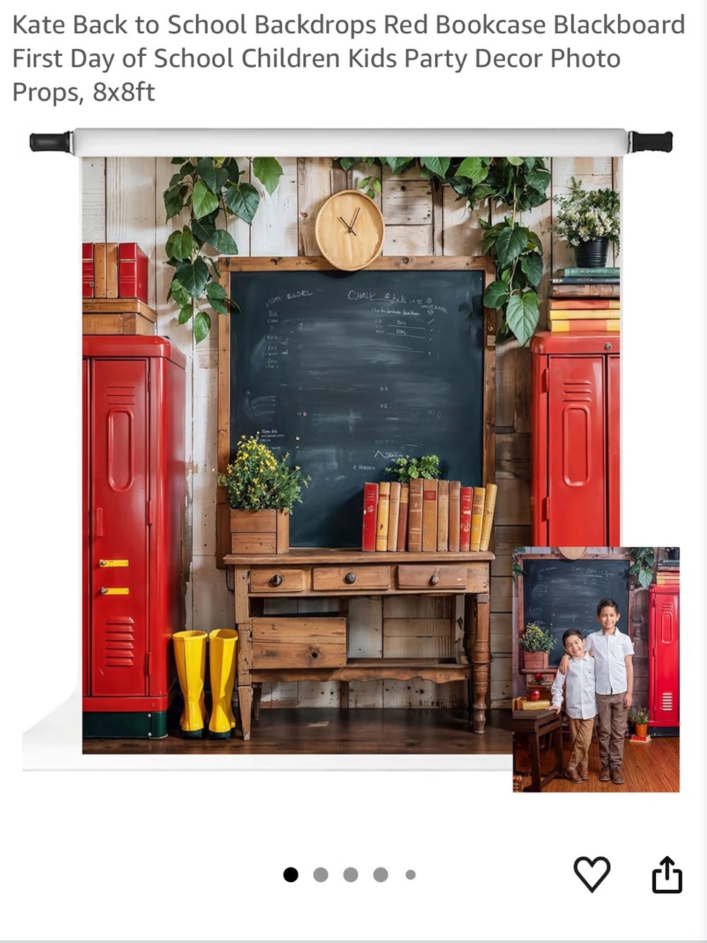 Kate back to school vintage backdrop 8x8